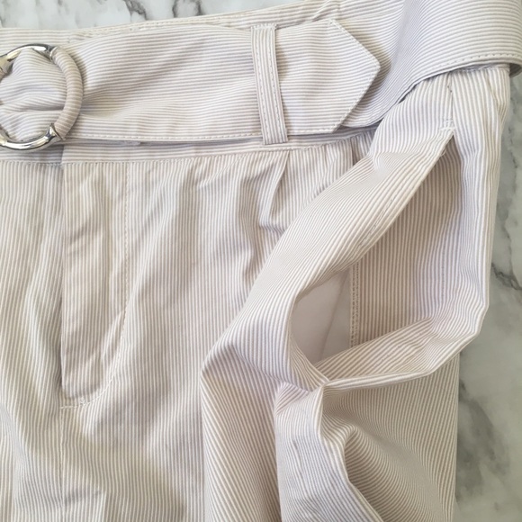 rafaella PETITE Beige and White Striped Skirt, 12P - Picture 8 of 9